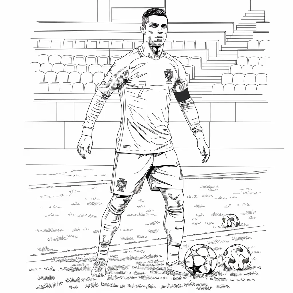 gambar mewarnai ronaldo 1