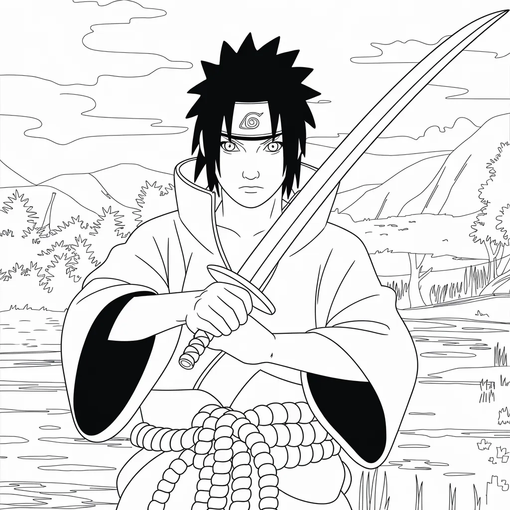 gambar mewarnai naruto dan sasuke 21