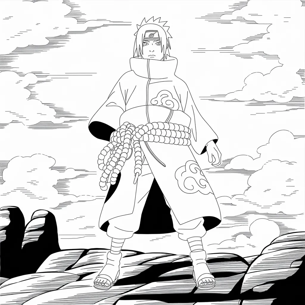 gambar mewarnai naruto dan sasuke 13