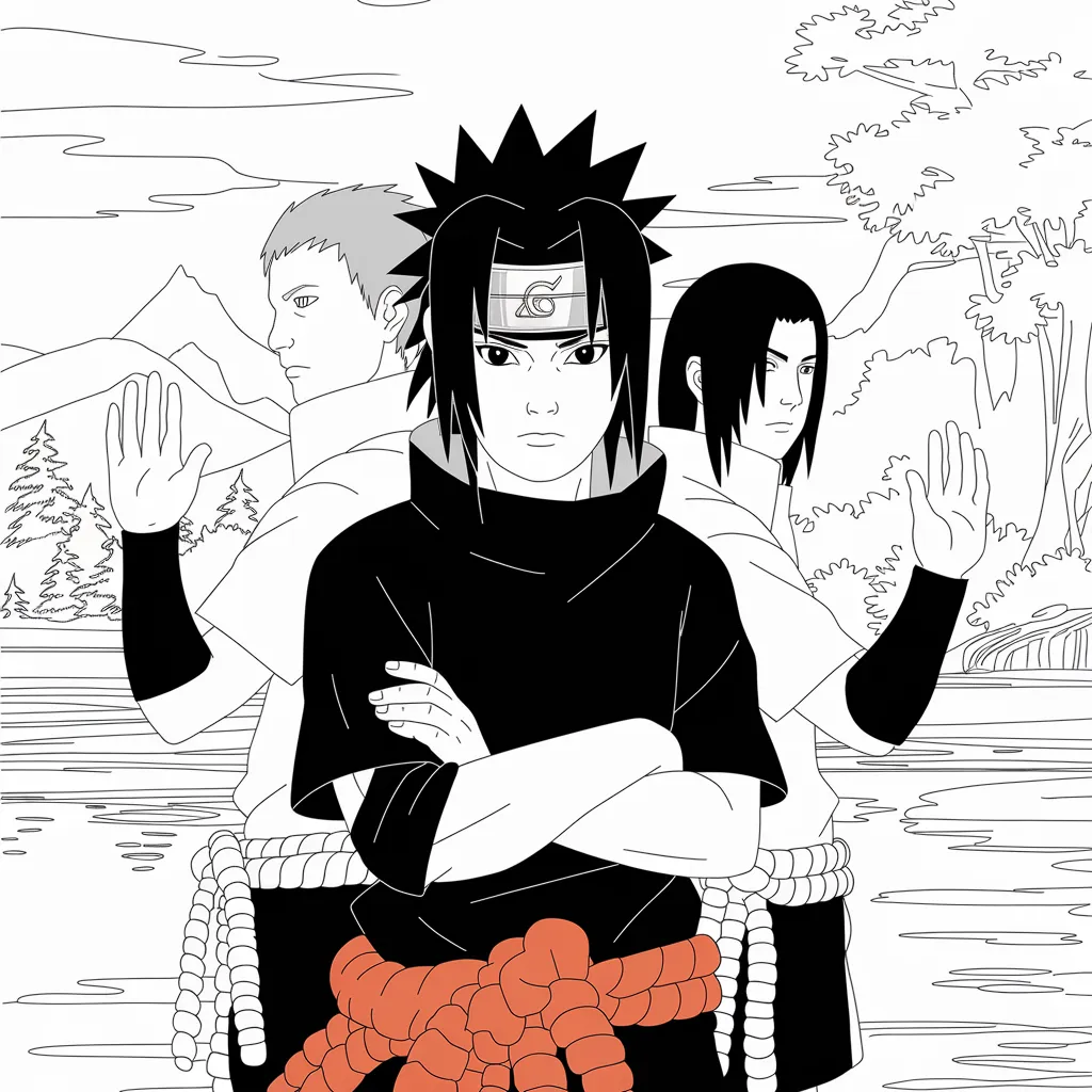 gambar mewarnai naruto dan sasuke 18