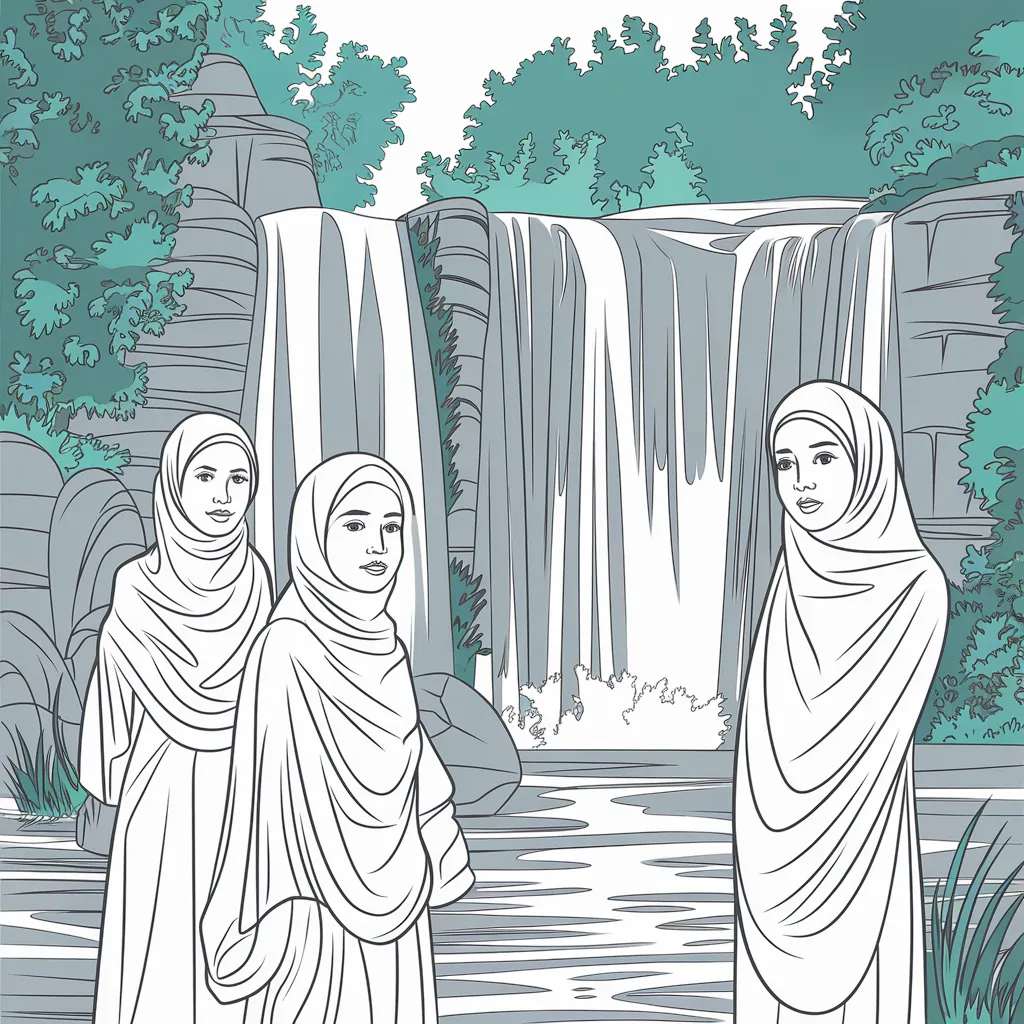 gambar mewarnai muslimah bercadar 24