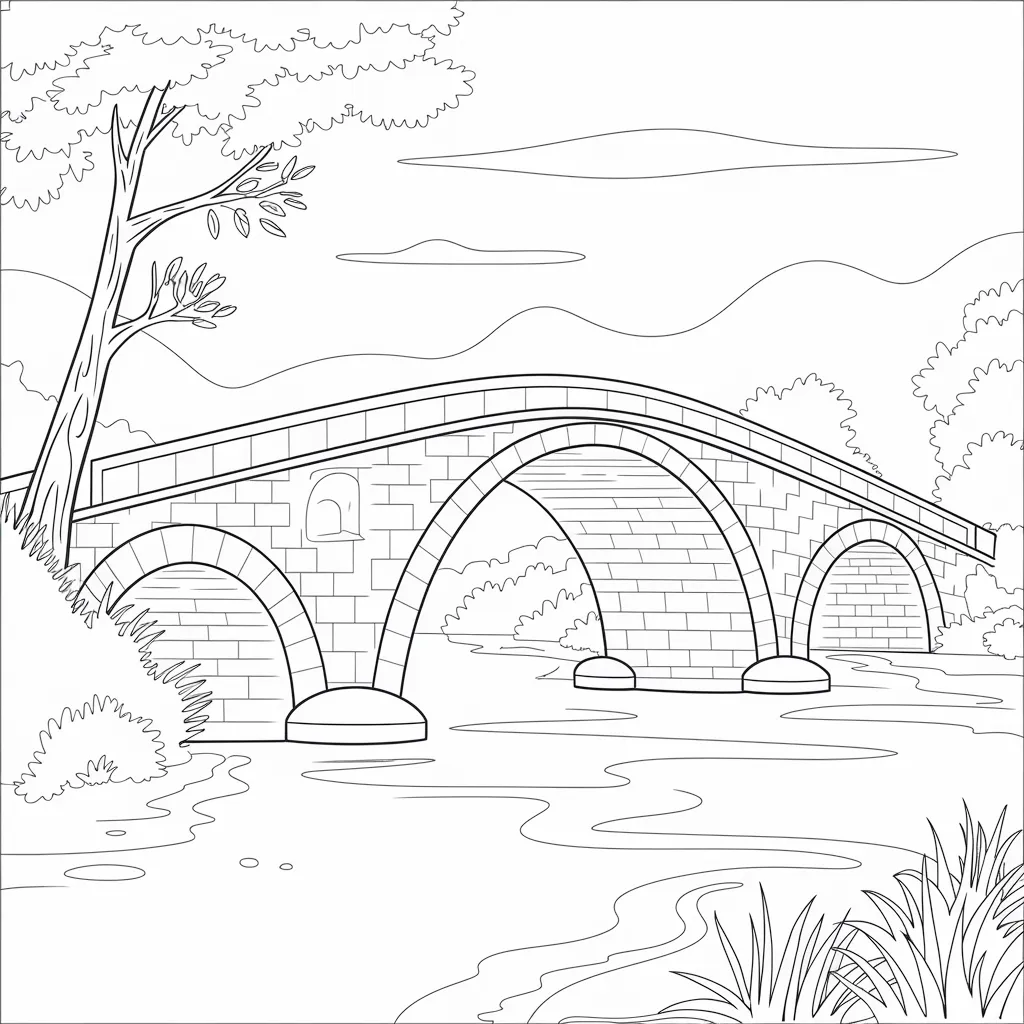 30 Gambar Pemandangan Alam Belum Diwarnai untuk Diwarnai 20 Gambar Pemandangan Alam Belum Diwarnai 19