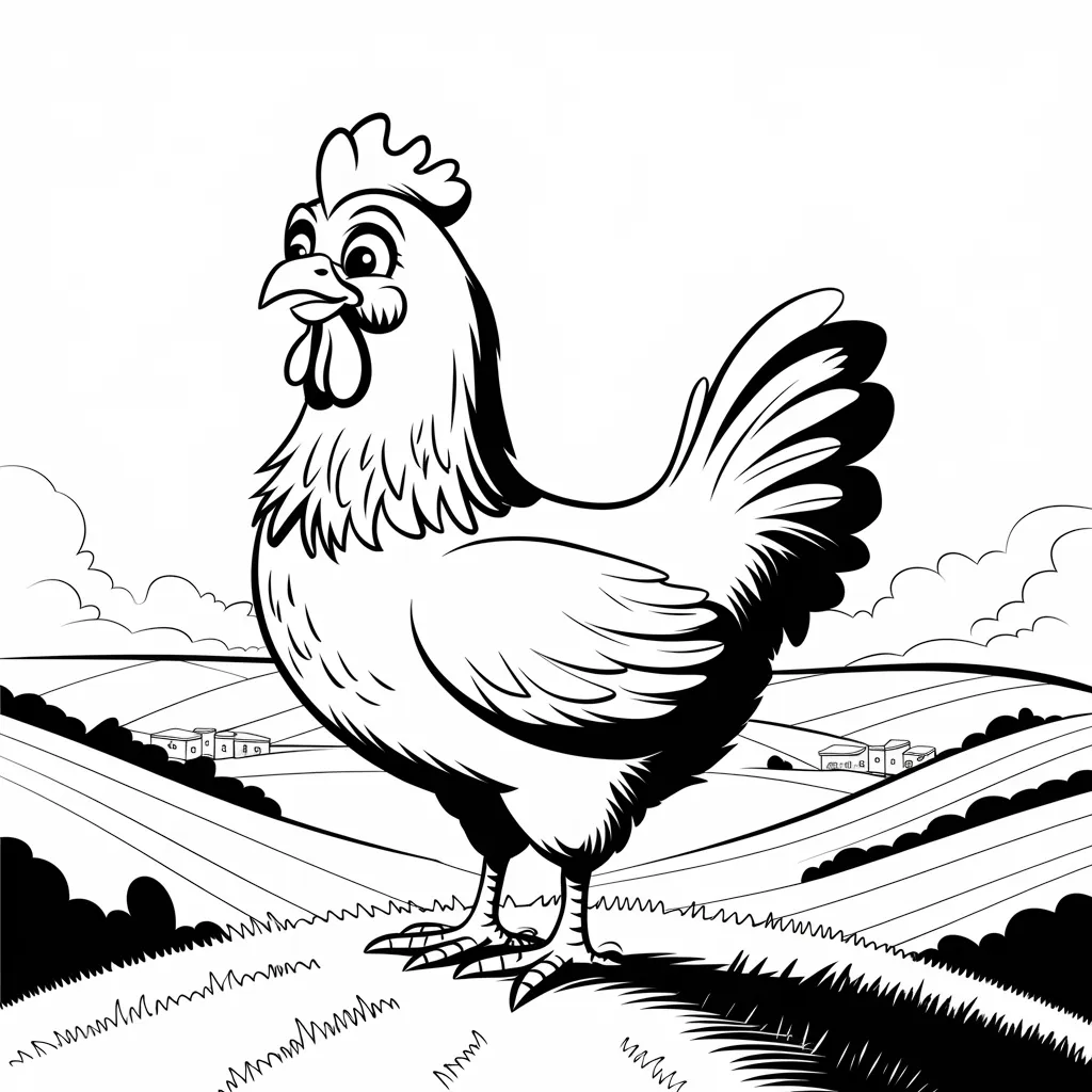 30 Gambar Ayam Hitam Putih untuk Diwarnai 26 gambar ayam hitam putih untuk diwarnai 25