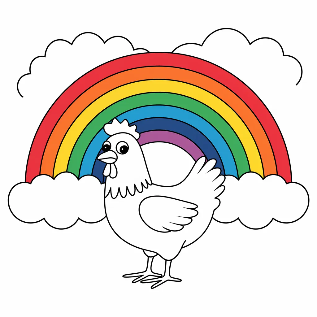 30 Gambar Ayam Hitam Putih untuk Diwarnai 31 gambar ayam hitam putih untuk diwarnai 30