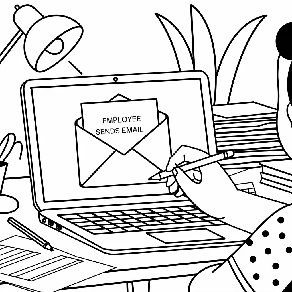 mewarnai gambar pegawai kantor 9