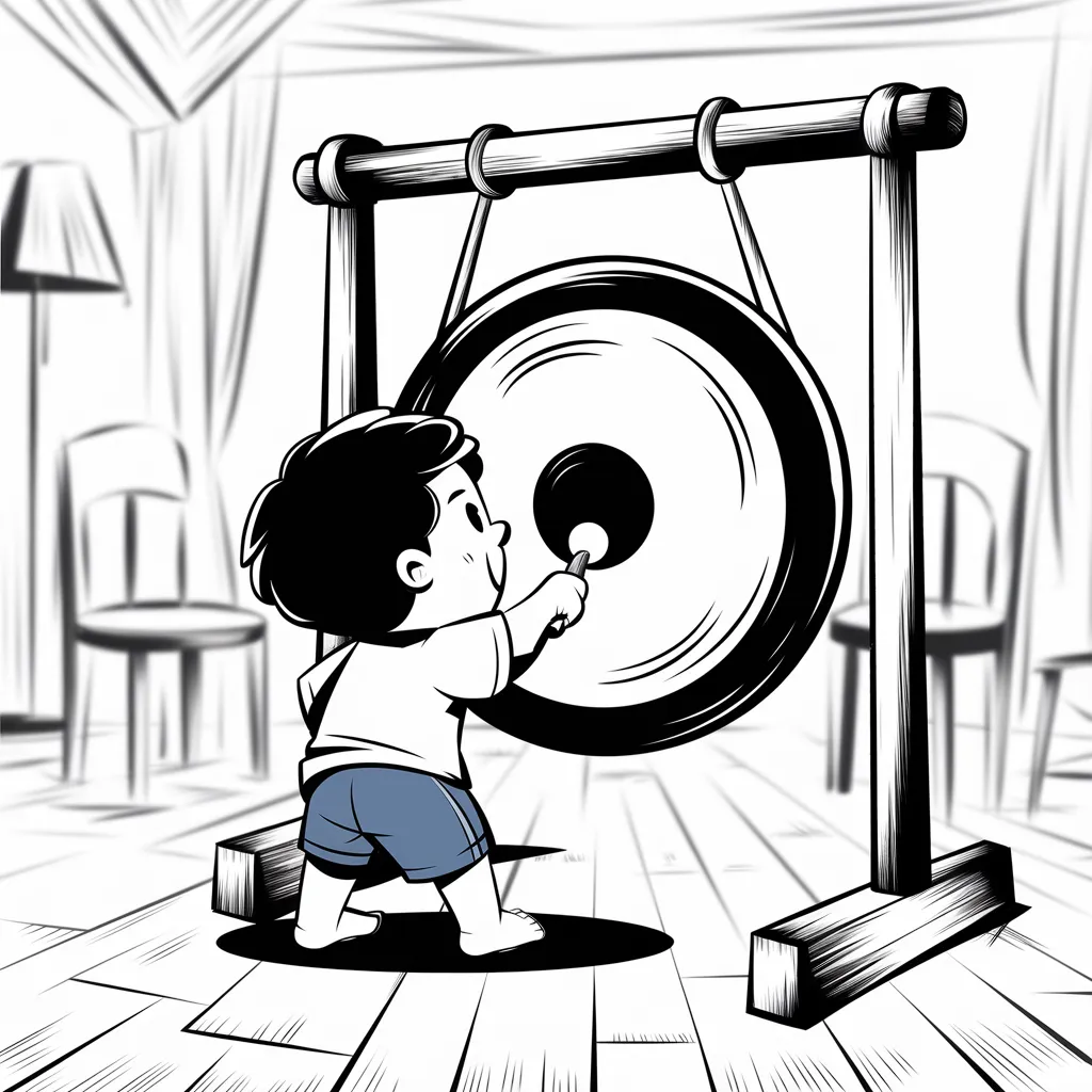 Mewarnai Gambar Kentongan Hitam Putih 4 mewarnai gambar kentongan hitam putih 3