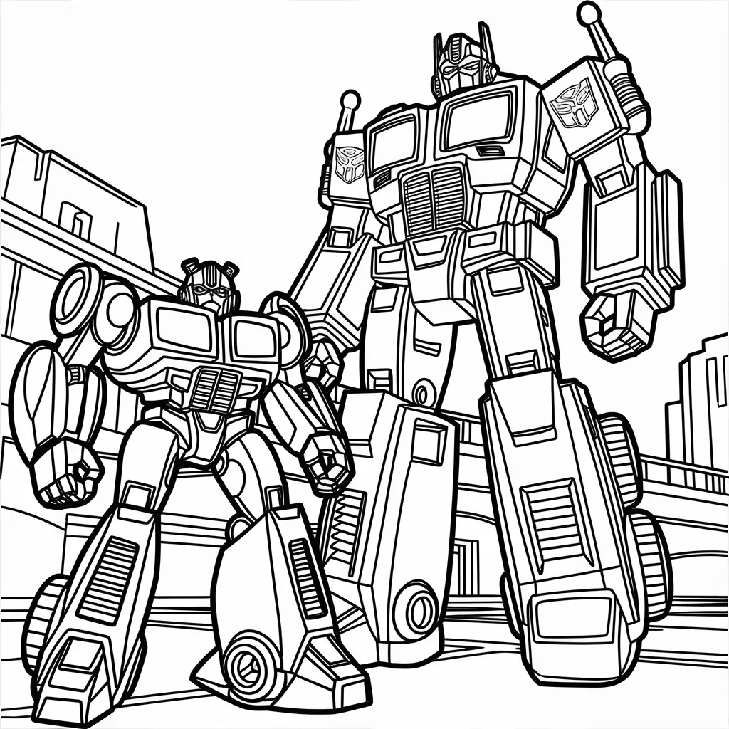 gambar mewarnai mobil bumblebee untuk anak-anak 4