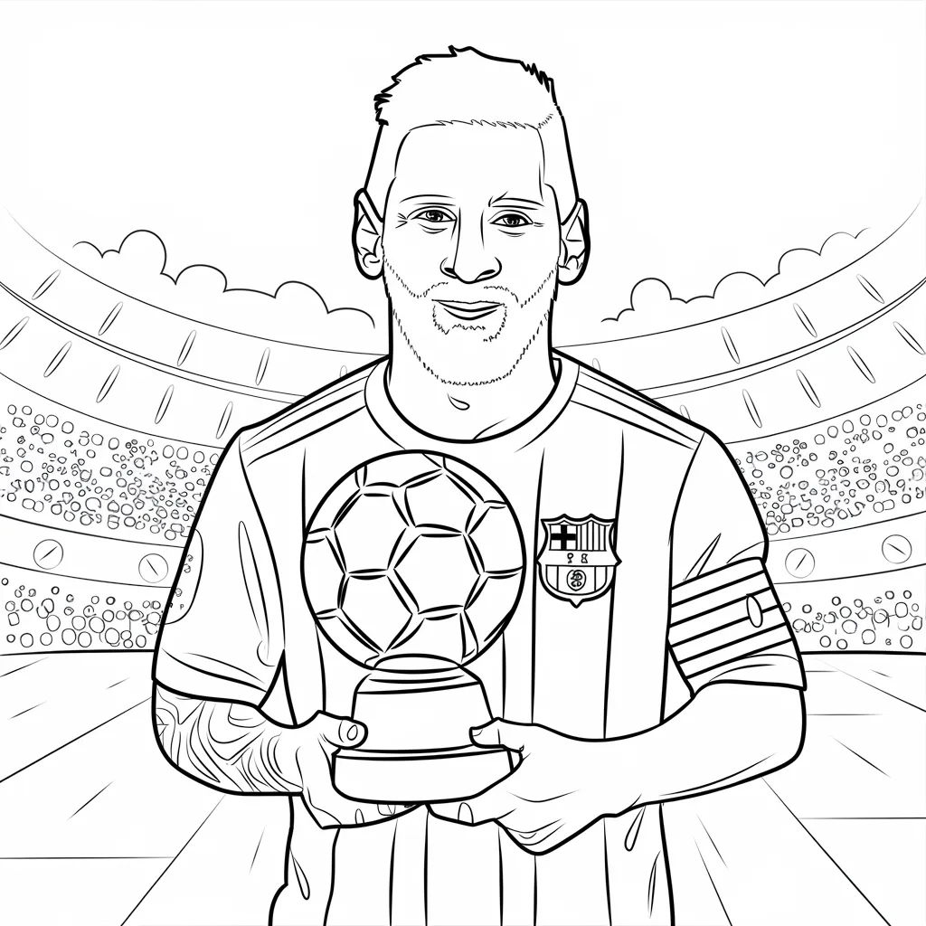 30 Gambar Mewarnai Messi untuk Diwarnai 5 gambar mewarnai messi 4