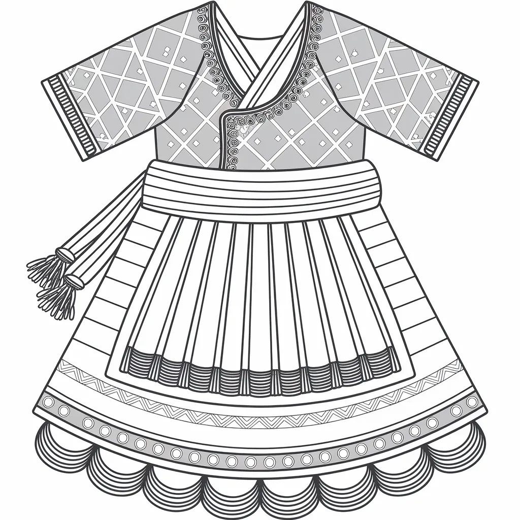 gambar baju untuk mewarnai 9