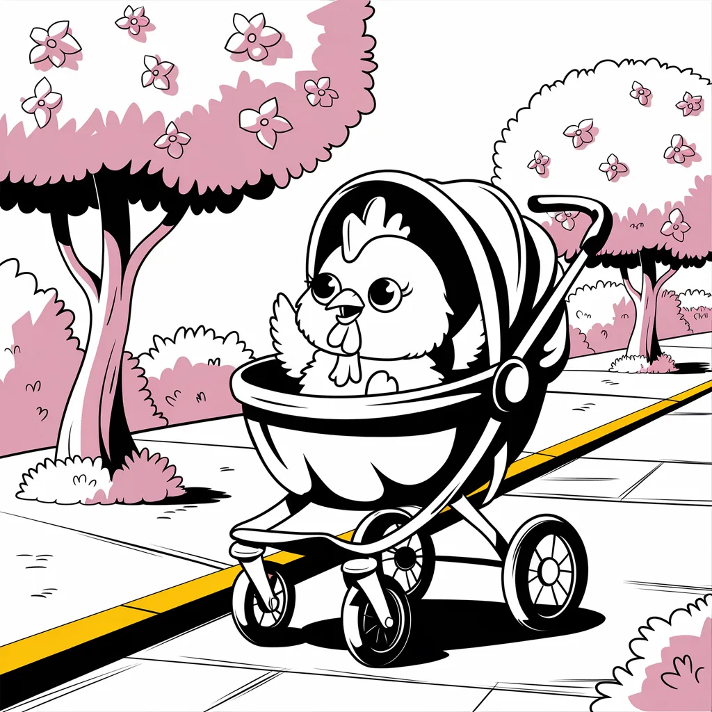 30 Gambar Ayam Hitam Putih untuk Diwarnai 30 gambar ayam hitam putih untuk diwarnai 29