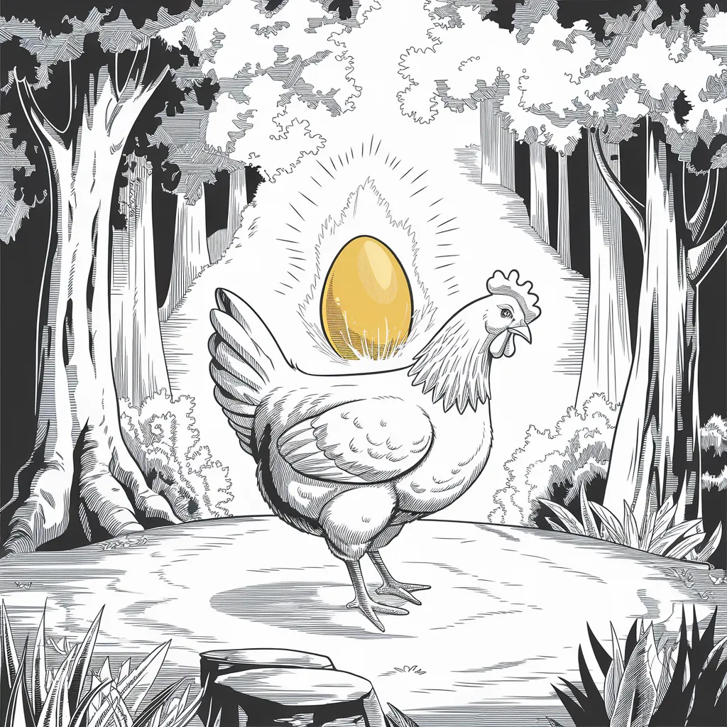 30 Gambar Ayam Hitam Putih untuk Diwarnai 22 gambar ayam hitam putih untuk diwarnai 21