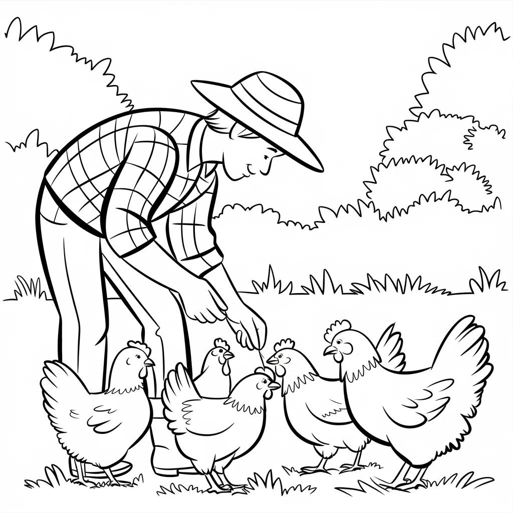 30 Gambar Ayam Hitam Putih untuk Diwarnai 27 gambar ayam hitam putih untuk diwarnai 26