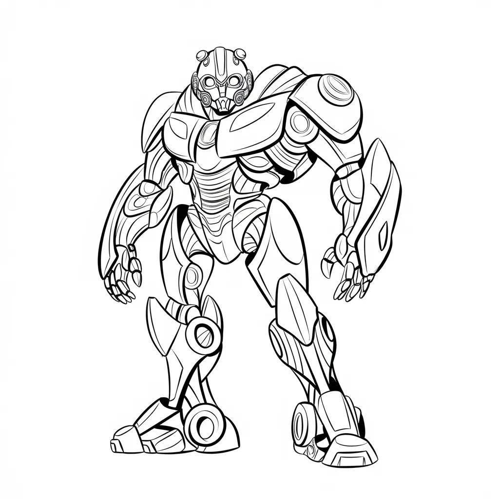 gambar mewarnai mobil bumblebee untuk anak-anak 7