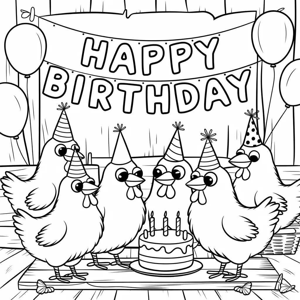 30 Gambar Ayam Hitam Putih untuk Diwarnai 24 gambar ayam hitam putih untuk diwarnai 23