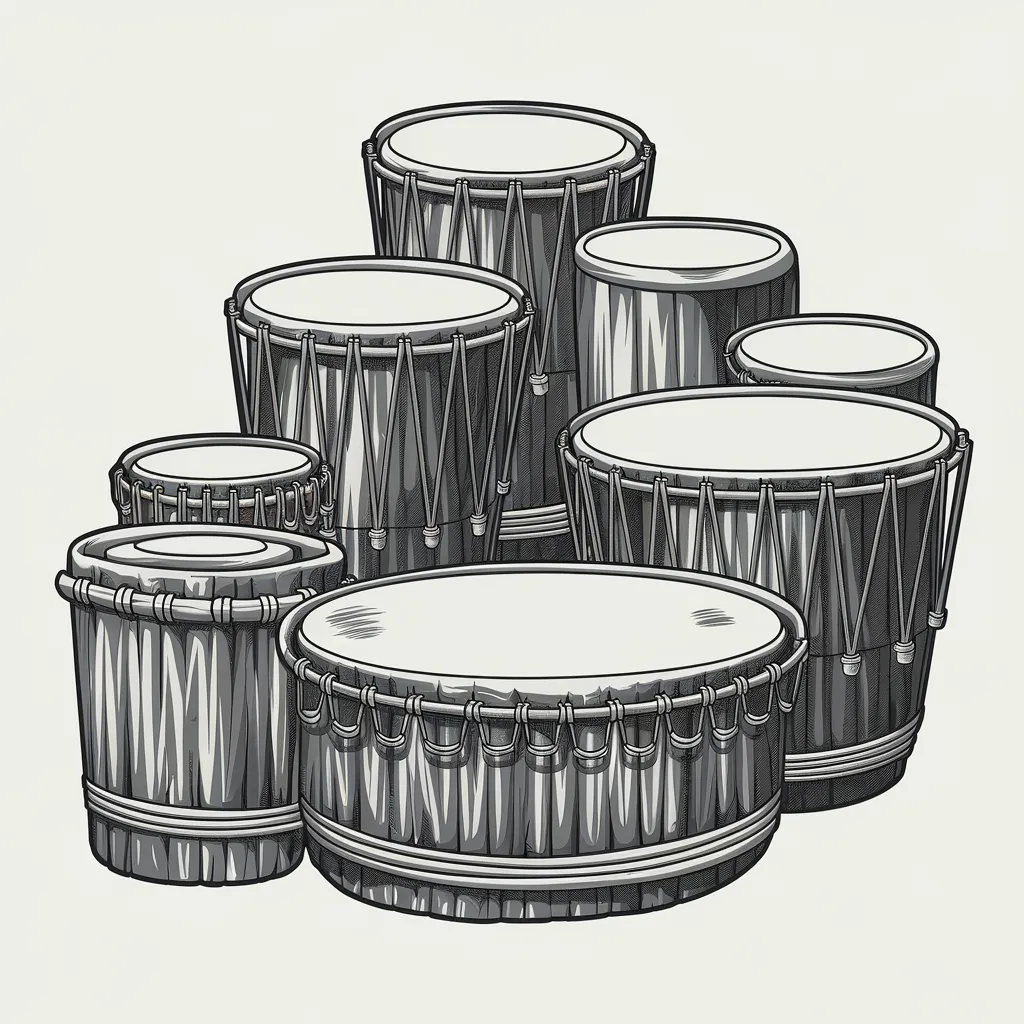 Mewarnai Gambar Kentongan Hitam Putih 2 mewarnai gambar kentongan hitam putih 1