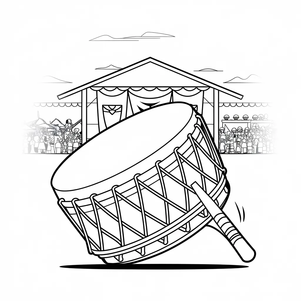 Mewarnai Gambar Kentongan Hitam Putih 16 mewarnai gambar kentongan hitam putih 15