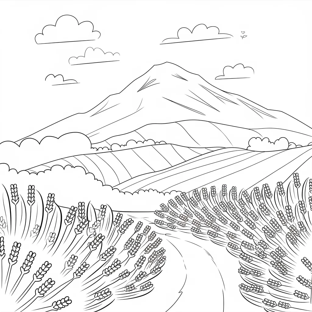 30 Gambar Pemandangan Gunung yang Belum Diwarnai untuk Diwarnai 23 gambar pemandangan gunung yang belum dicat 22