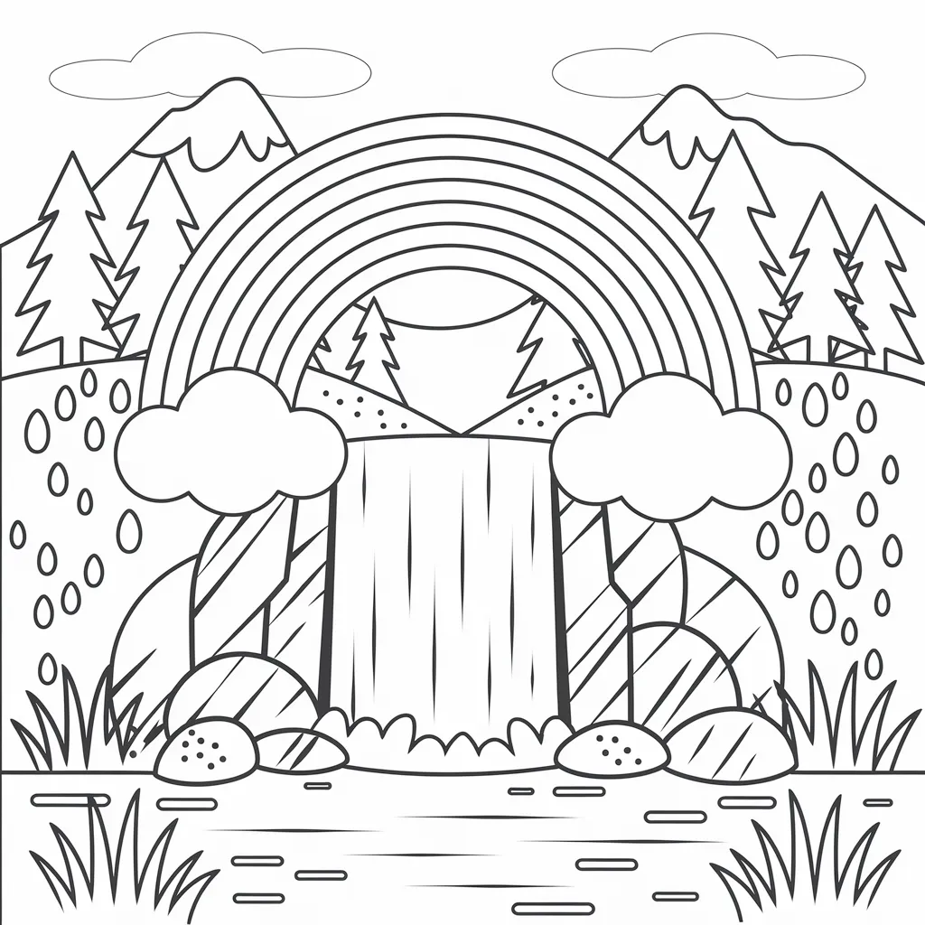 30 Gambar Pemandangan Alam Belum Diwarnai untuk Diwarnai 23 Gambar Pemandangan Alam Belum Diwarnai 22