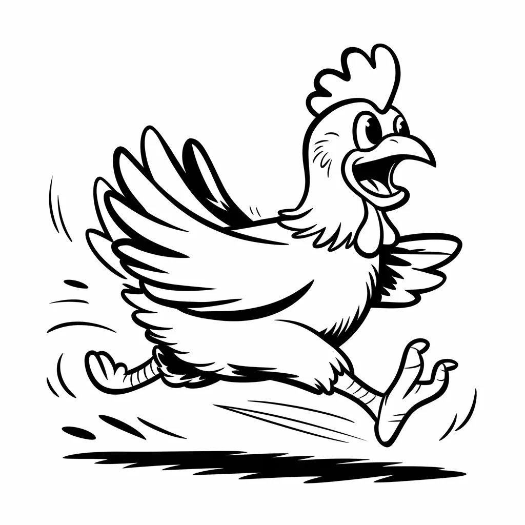 30 Gambar Ayam Hitam Putih untuk Diwarnai 7 gambar ayam hitam putih untuk diwarnai 6