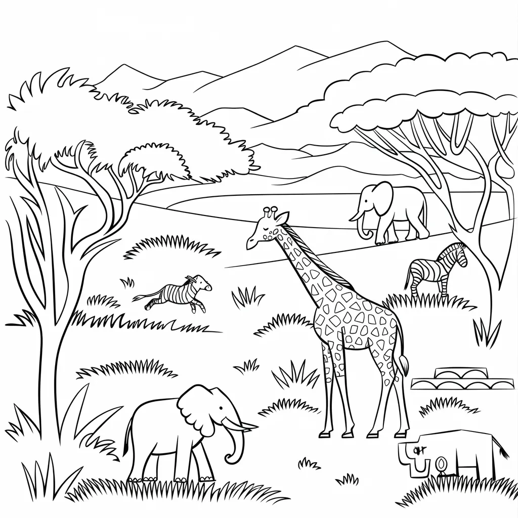 30 Gambar Pemandangan Alam Belum Diwarnai untuk Diwarnai 24 Gambar Pemandangan Alam Belum Diwarnai 23