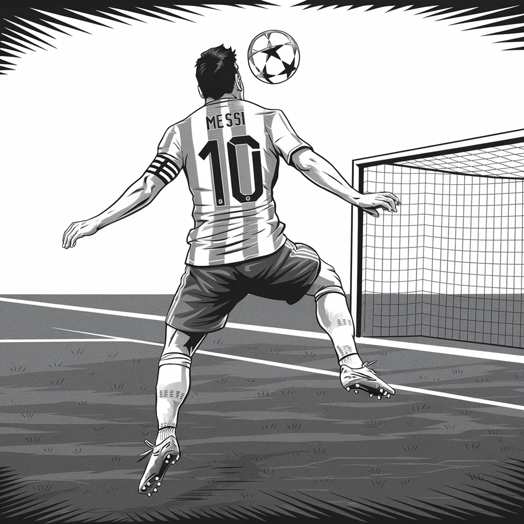 30 Gambar Mewarnai Messi untuk Diwarnai 24 gambar mewarnai messi 23