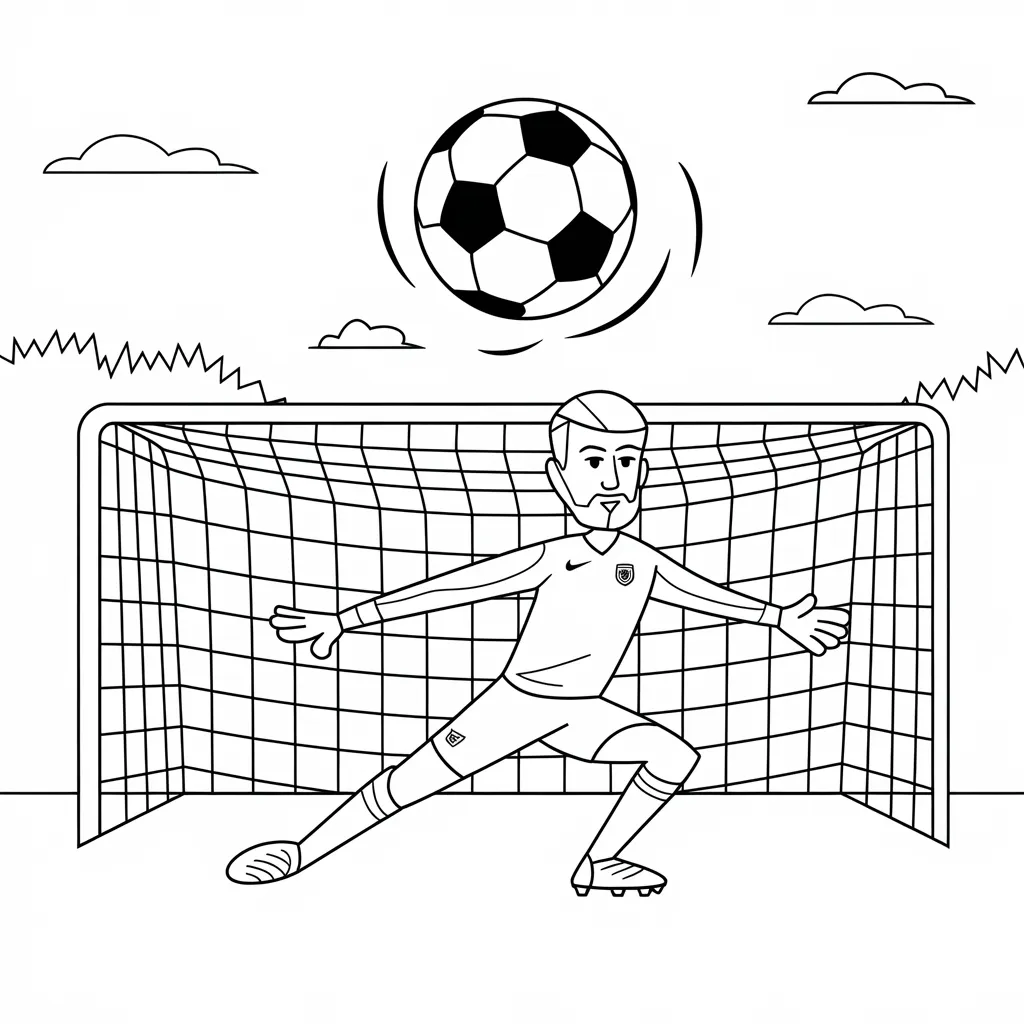 Gambar Mewarnai Pemain Sepak Bola 3 gambar mewarnai pemain sepak bola 2