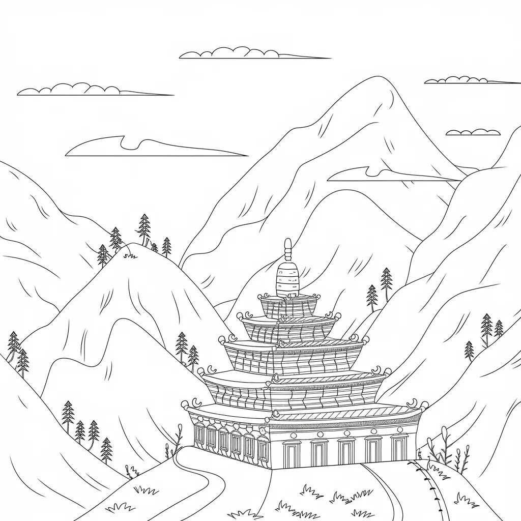 30 Gambar Pemandangan Alam Belum Diwarnai untuk Diwarnai 30 Gambar Pemandangan Alam Belum Diwarnai 29