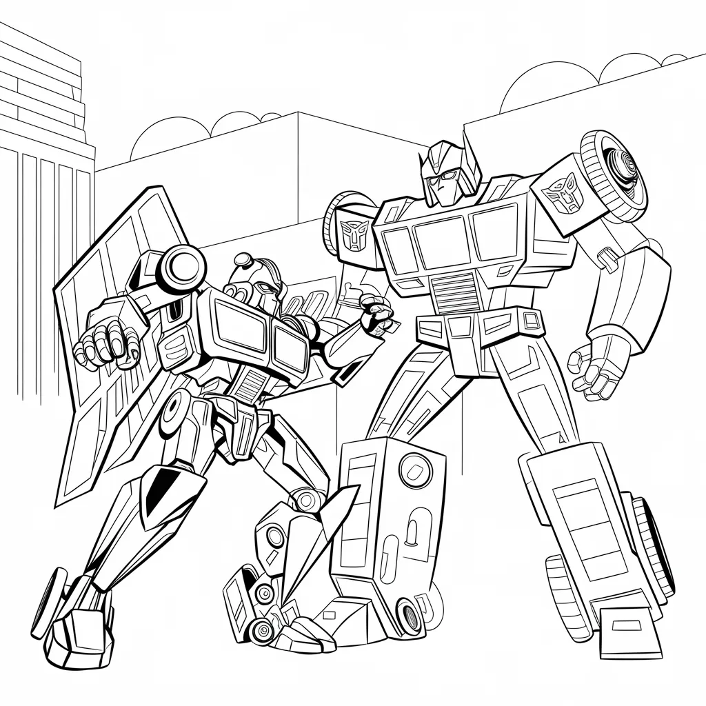 gambar mewarnai mobil bumblebee untuk anak-anak 21