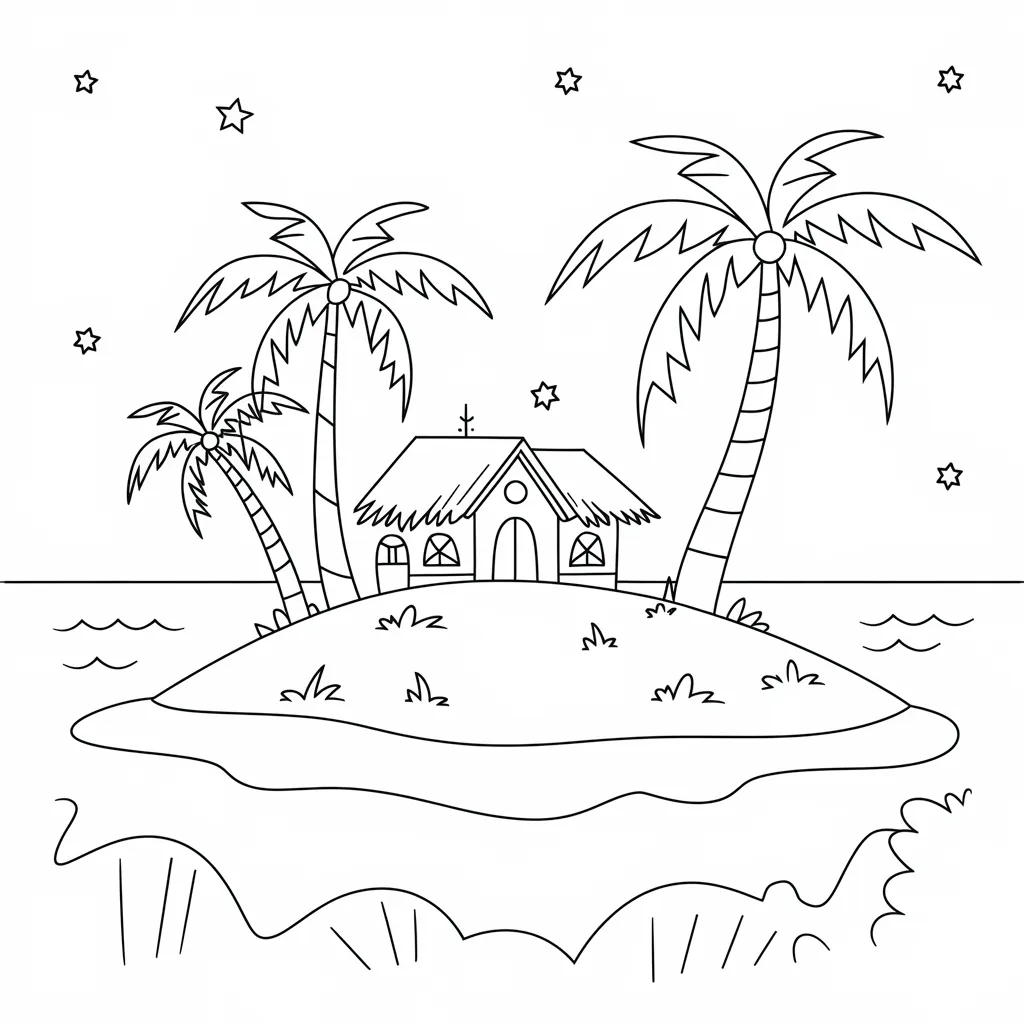 30 Gambar Pemandangan Alam Belum Diwarnai untuk Diwarnai 16 Gambar Pemandangan Alam Belum Diwarnai 15