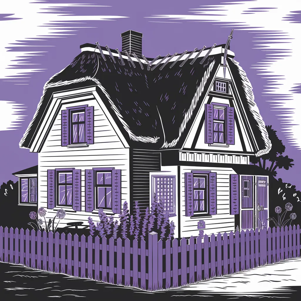 gambar rumah warna ungu 8