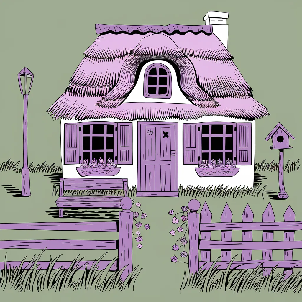 gambar rumah warna ungu 14