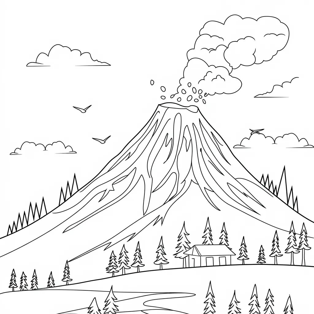 30 Gambar Pemandangan Alam Belum Diwarnai untuk Diwarnai 26 Gambar Pemandangan Alam Belum Diwarnai 25
