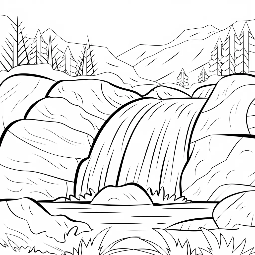 30 Gambar Pemandangan Gunung yang Belum Diwarnai untuk Diwarnai 9 gambar pemandangan gunung yang belum dicat 8