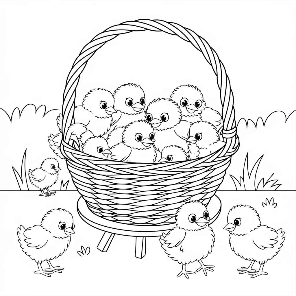 30 Gambar Ayam Hitam Putih untuk Diwarnai 11 gambar ayam hitam putih untuk diwarnai 10