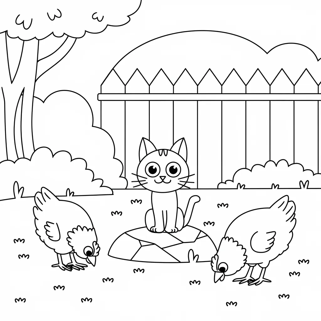 30 Gambar Ayam Hitam Putih untuk Diwarnai 15 gambar ayam hitam putih untuk diwarnai 14