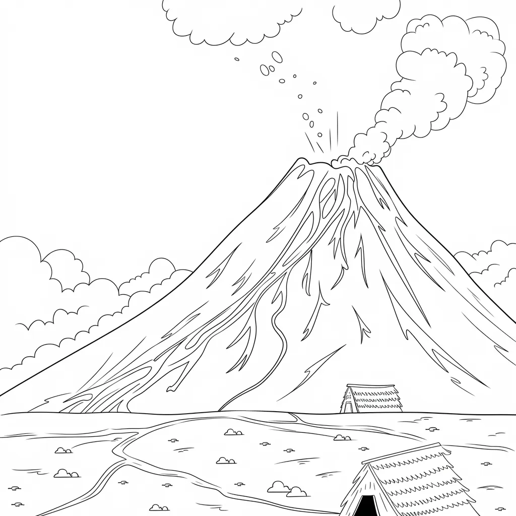 30 Gambar Pemandangan Gunung yang Belum Diwarnai untuk Diwarnai 6 gambar pemandangan gunung yang belum dicat 5