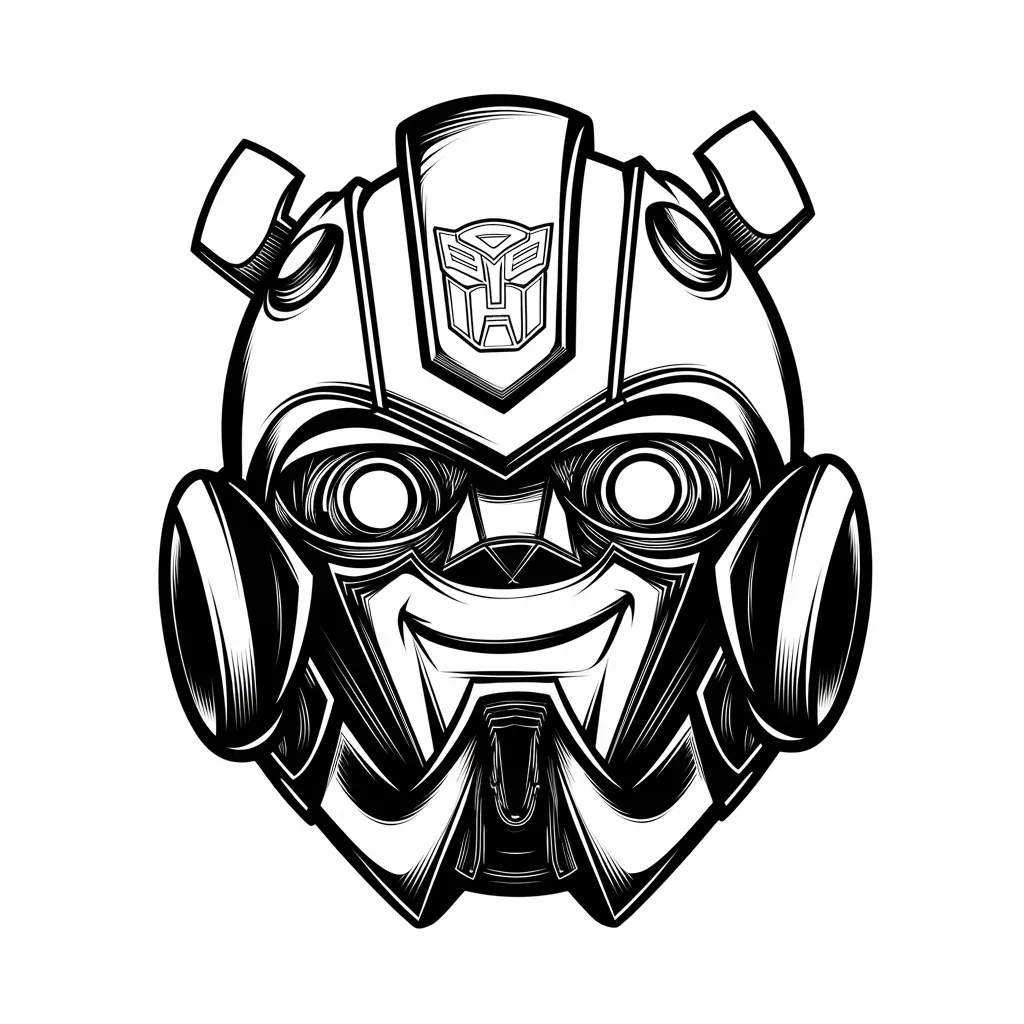 gambar mewarnai mobil bumblebee untuk anak-anak 6