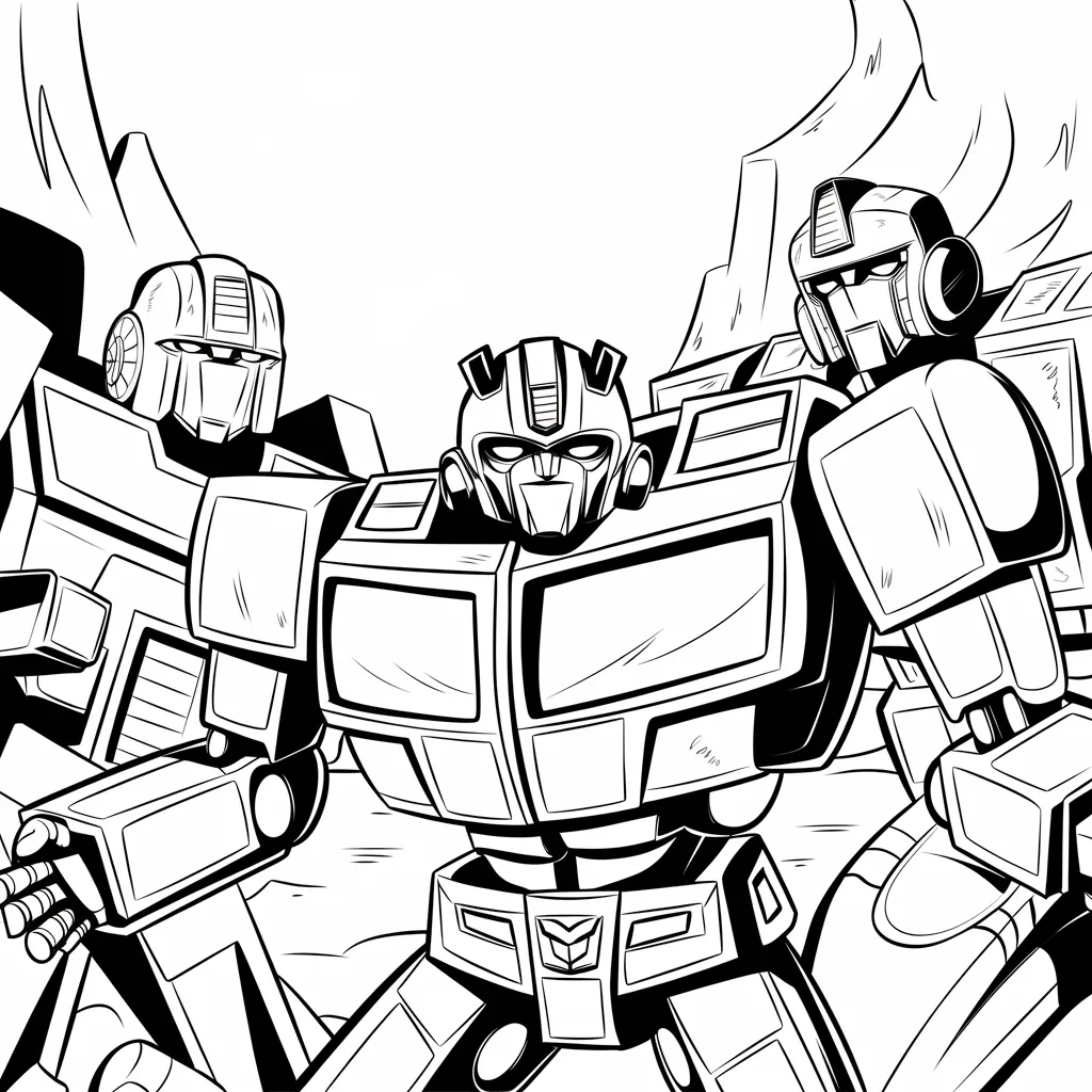 gambar mewarnai mobil bumblebee untuk anak-anak 11