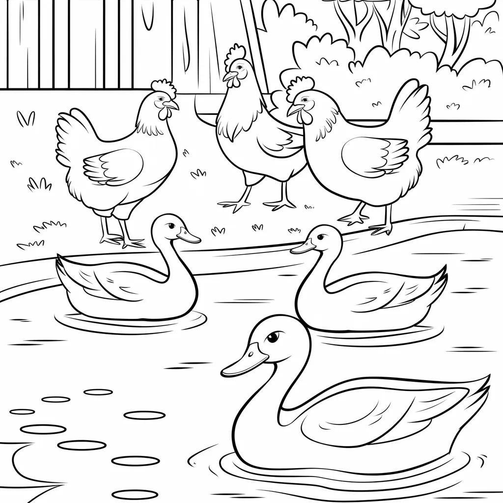 30 Gambar Ayam Hitam Putih untuk Diwarnai 23 gambar ayam hitam putih untuk diwarnai 22