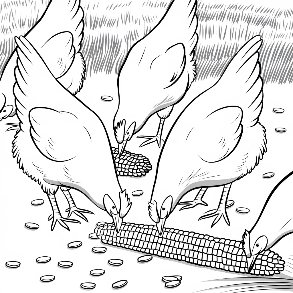 30 Gambar Ayam Hitam Putih untuk Diwarnai 14 gambar ayam hitam putih untuk diwarnai 13