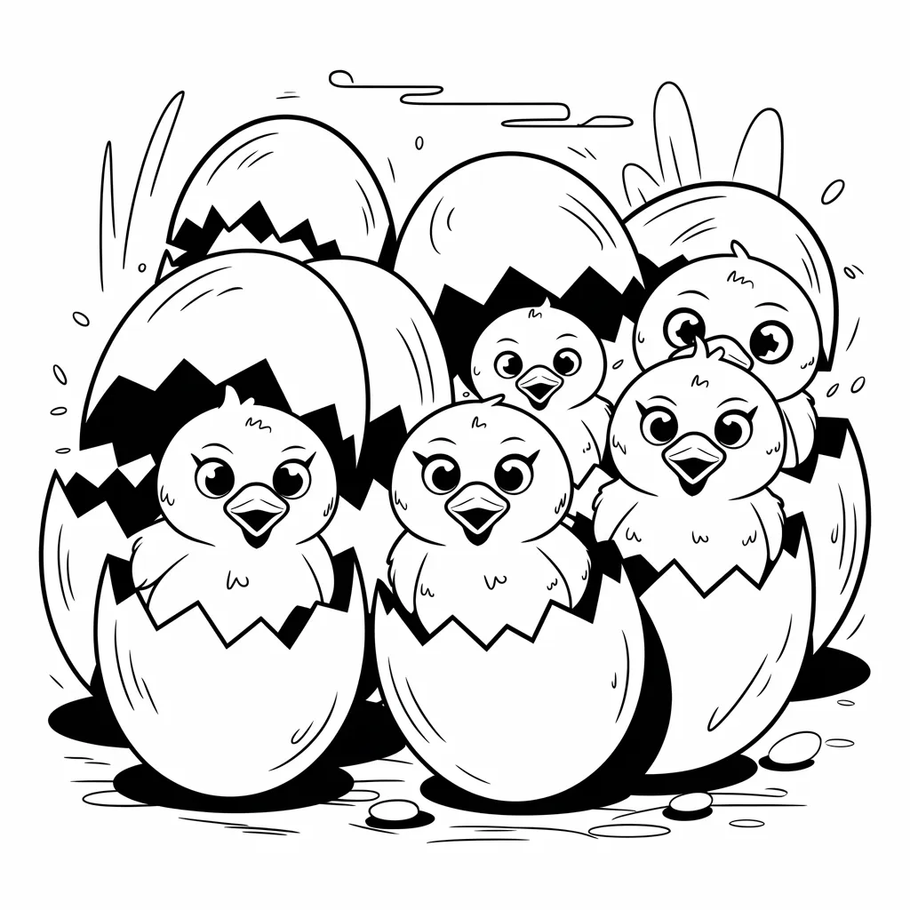 30 Gambar Ayam Hitam Putih untuk Diwarnai 25 gambar ayam hitam putih untuk diwarnai 24