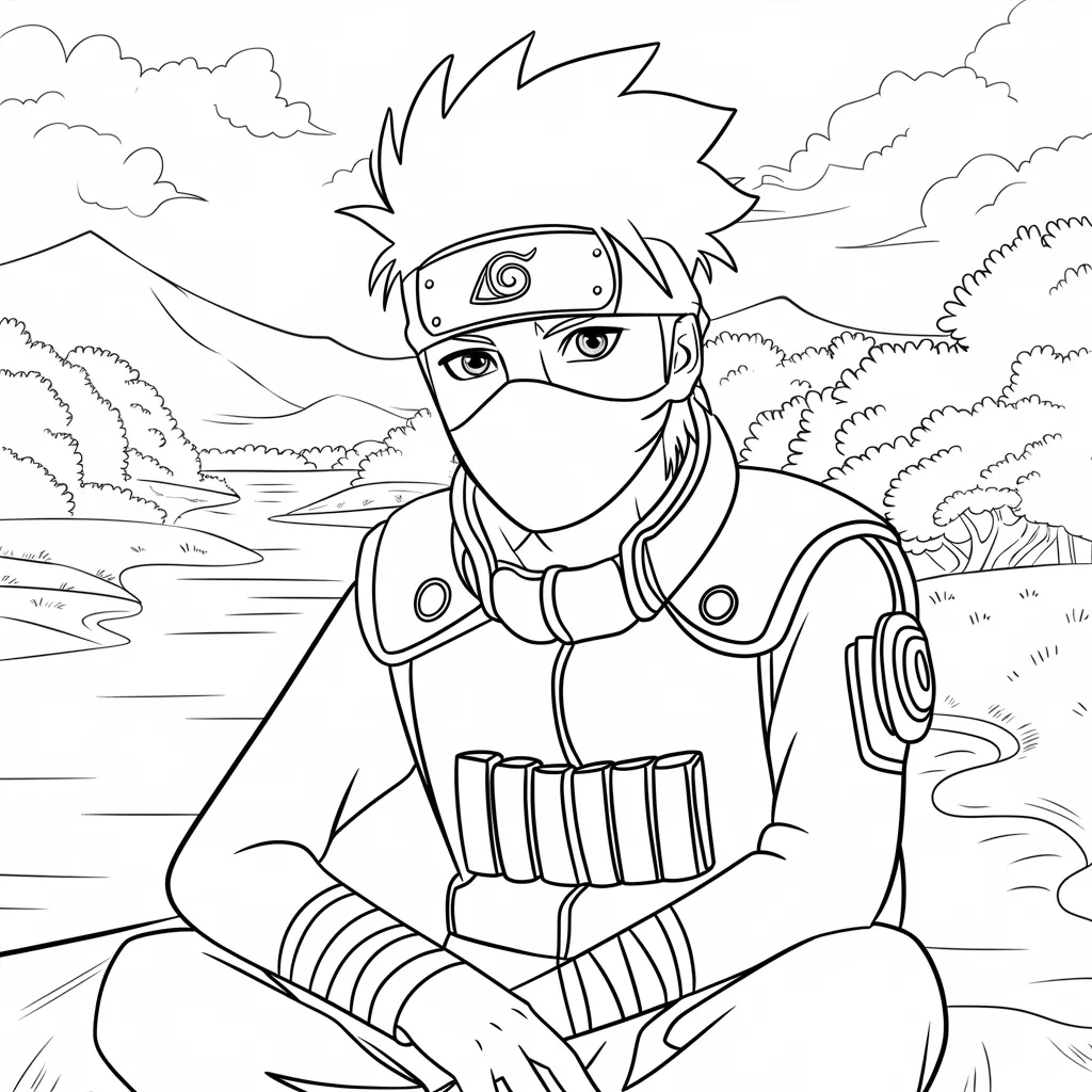 Gambar Mewarnai Kakashi: Mengasah Kreativitas Anak dengan Karakter Favorit 26 gambar mewarnai kakashi 25
