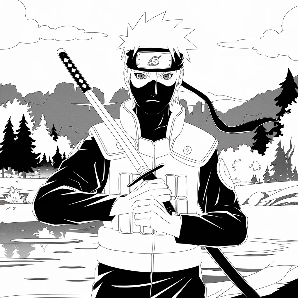 Gambar Mewarnai Kakashi: Mengasah Kreativitas Anak dengan Karakter Favorit 25 gambar mewarnai kakashi 24