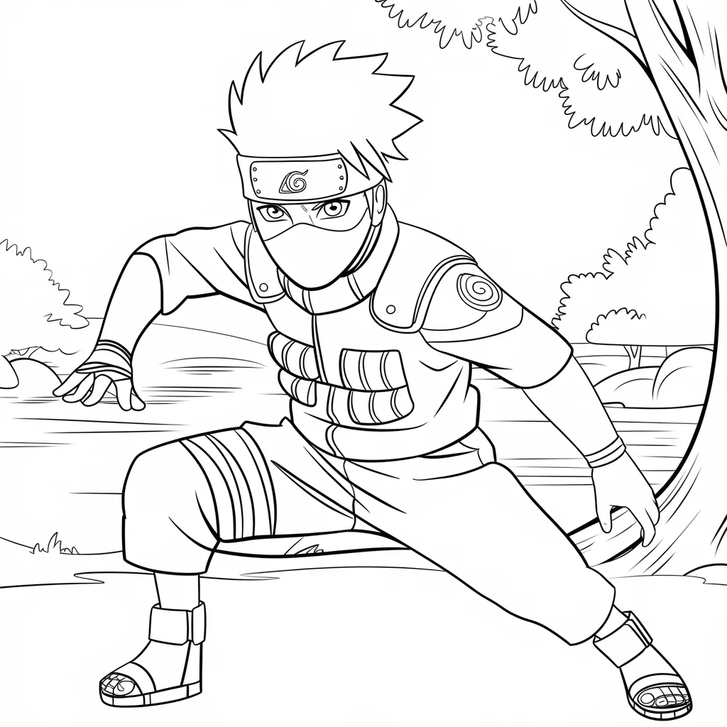 Gambar Mewarnai Kakashi: Mengasah Kreativitas Anak dengan Karakter Favorit 4 gambar mewarnai kakashi 3