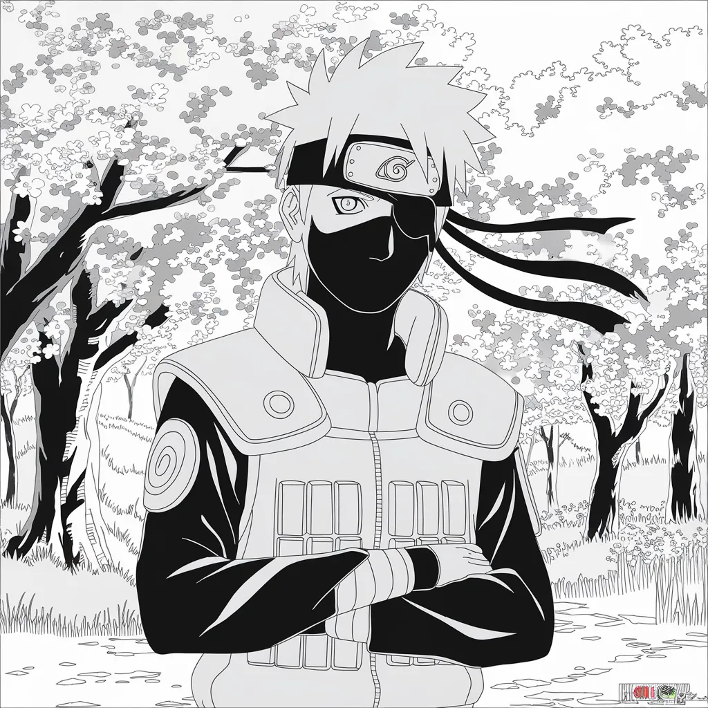 Gambar Mewarnai Kakashi: Mengasah Kreativitas Anak dengan Karakter Favorit 2 gambar mewarnai kakashi 1