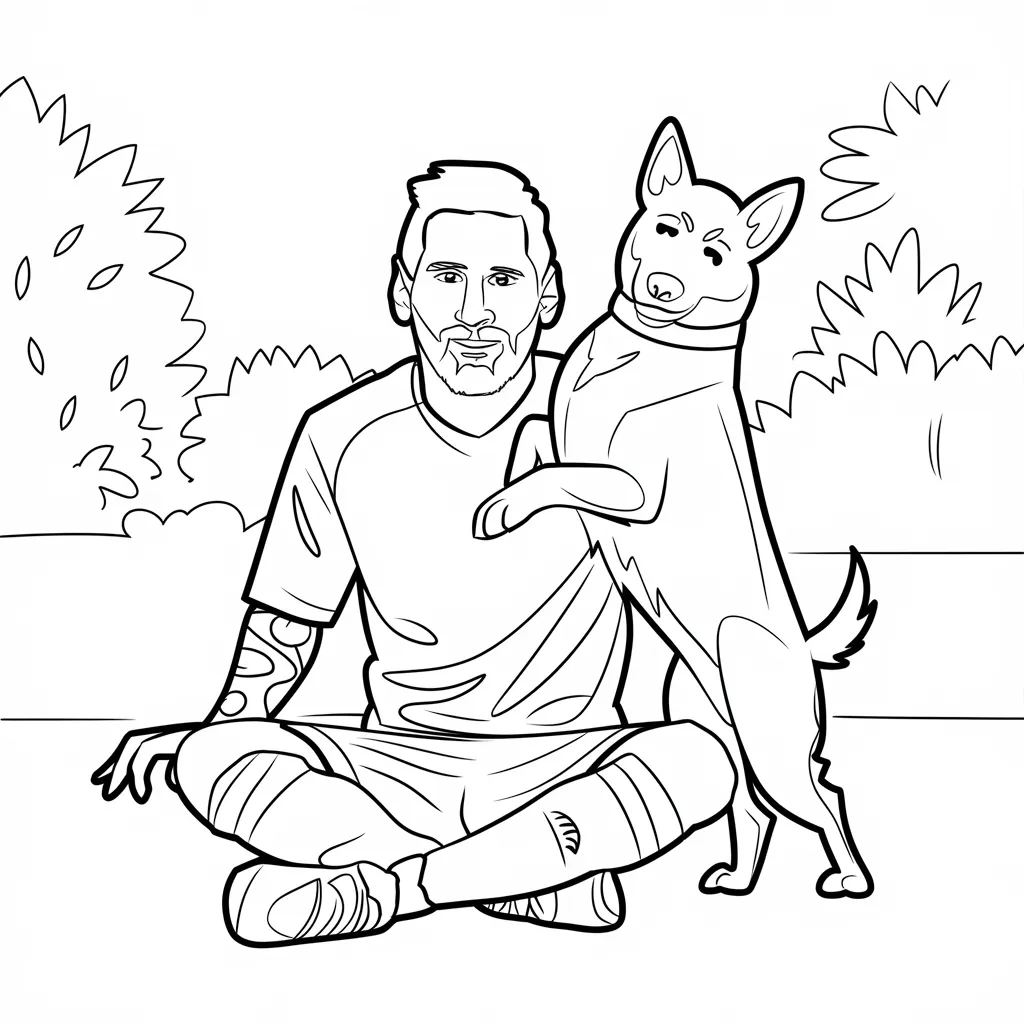 30 Gambar Mewarnai Messi untuk Diwarnai 21 gambar mewarnai messi 20