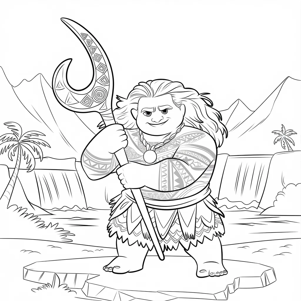 30 Gambar Mewarnai Moana untuk Mengasah Kreativitas Anak 18 gambar mewarnai moana 17