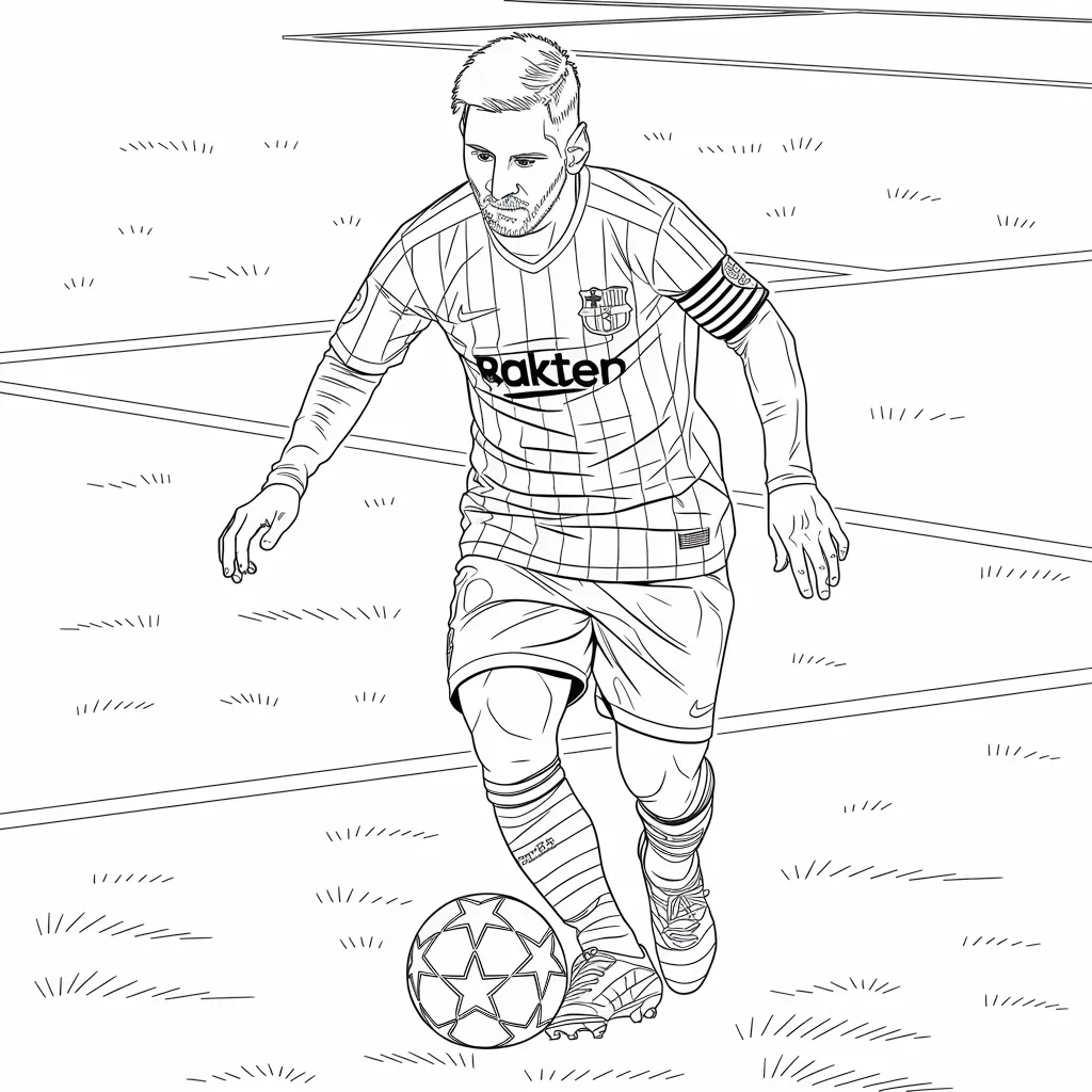 30 Gambar Mewarnai Messi untuk Diwarnai 2 gambar mewarnai messi 1