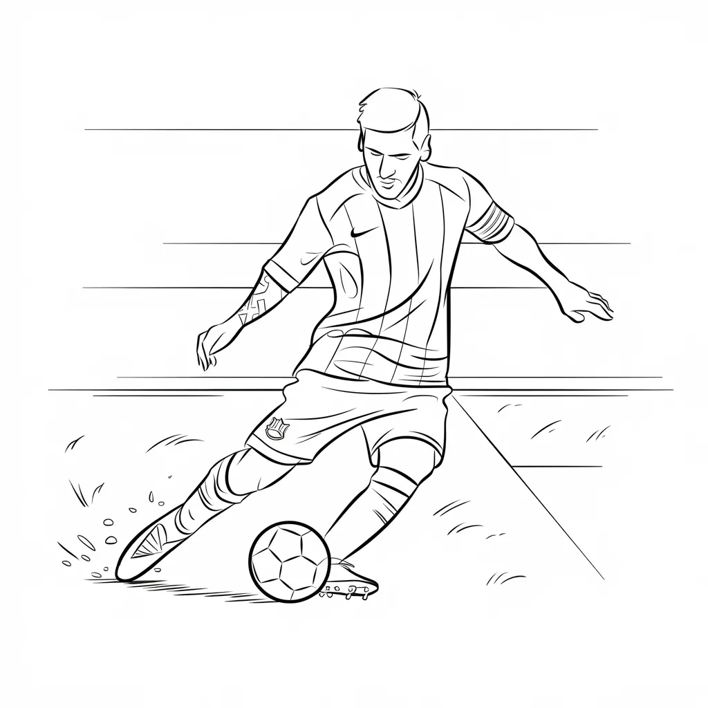 30 Gambar Mewarnai Messi untuk Diwarnai 15 gambar mewarnai messi 14
