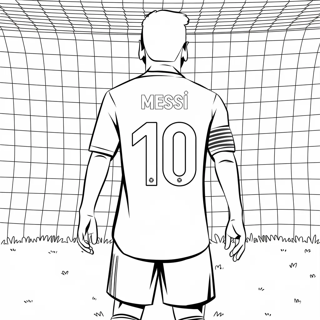 30 Gambar Mewarnai Messi untuk Diwarnai 26 gambar mewarnai messi 25